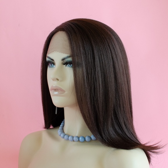16" Brown Lace Front Wig Color Free-Part #4 - Picture 4 of 8